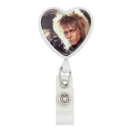 Labyrinth Goblin King Crystal Ball David Bowie Jareth Heart Lanyard Retractable Reel Badge ID Card Holder