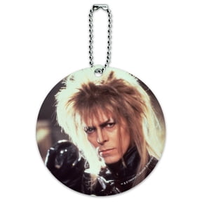 Labyrinth Goblin King Crystal Ball David Bowie Jareth Round Luggage ID Tag Card Suitcase Carry-On
