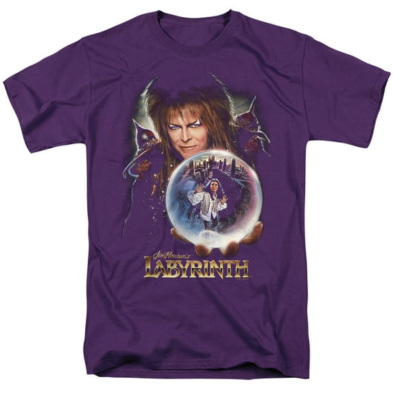 Labyrinth Goblin King Crystal Ball T Shirt & Stickers (Purple) Small