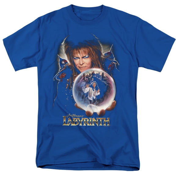 Labyrinth Goblin King Crystal Ball T Shirt & Stickers (Royal) 4X-Large