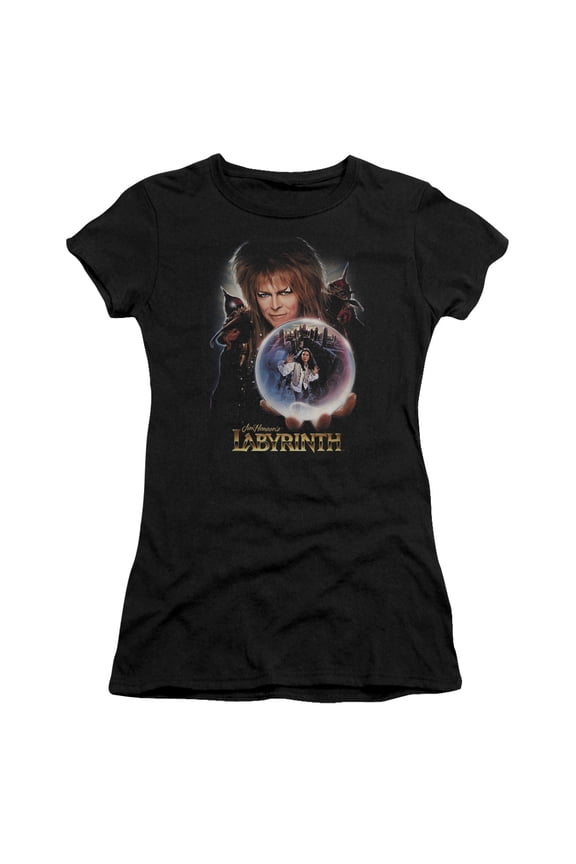 Labyrinth I Have A Gift S/S Junior Women's T-Shirt Sheer Black