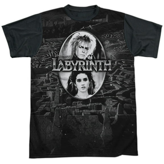 Labyrinth - Maze - Short Sleeve Black Back Shirt - Medium