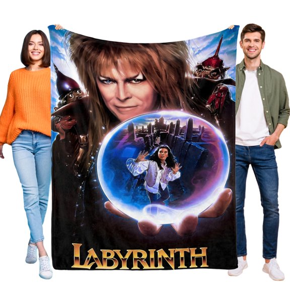 Labyrinth Movie-Anti-Pilling Flannel Blanket Soft Lightweight Plush Fuzzy Cozy Luxury Blanket for Home and Kitchen Use Perfect for Kids and Adults30"X40"