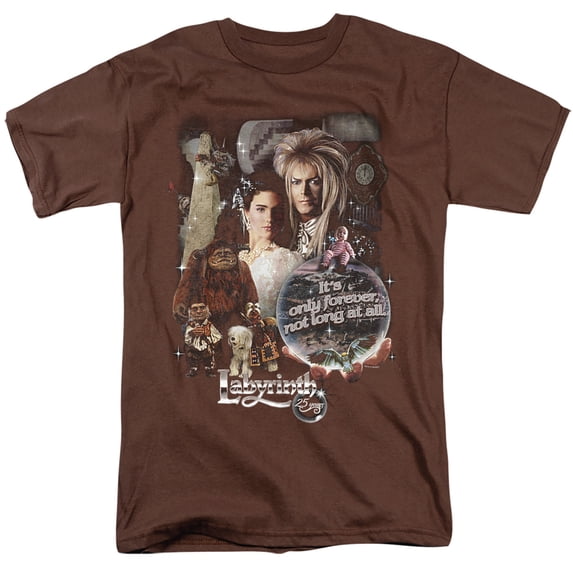 Labyrinth Movie Goblin King David Bowie T Shirt & Stickers (Coffee) Small