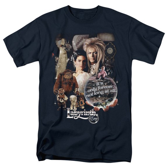 Labyrinth Movie Goblin King David Bowie T Shirt & Stickers (Navy) 3X-Large