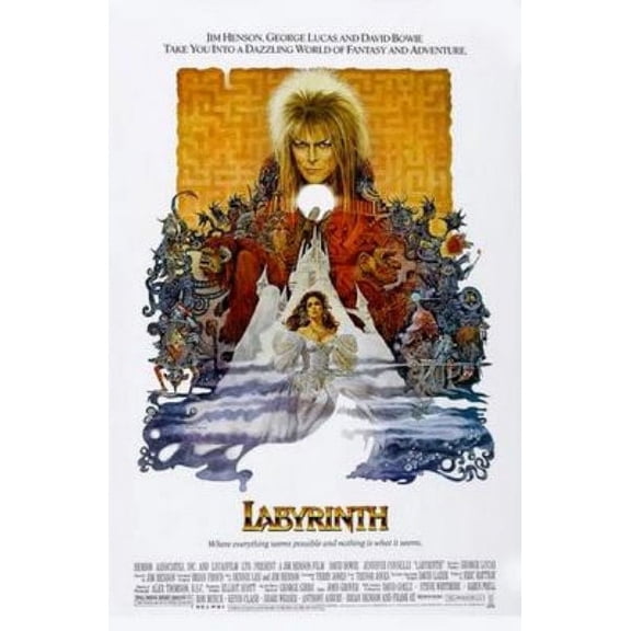 Labyrinth Movie Poster Metal Sign 8Inx 12In Print On Metal 8x12 Square Adults Best Posters