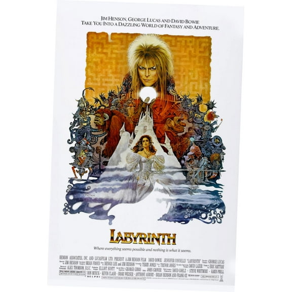Labyrinth Movie Poster Reprint 27inx40in for any room 27x40 Multi-Color Square Adults Poster Time