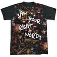 thumbnail image 1 of Labyrinth Right Words Unisex Adult Halloween Costume Sublimated T Shirt, 1 of 4