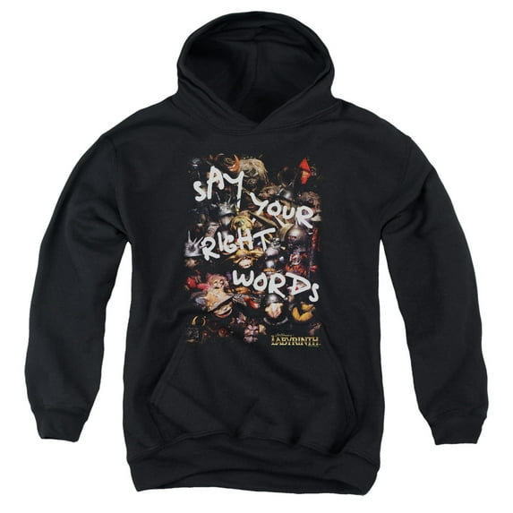 Labyrinth - Right Words - Youth Hooded Sweatshirt - Small