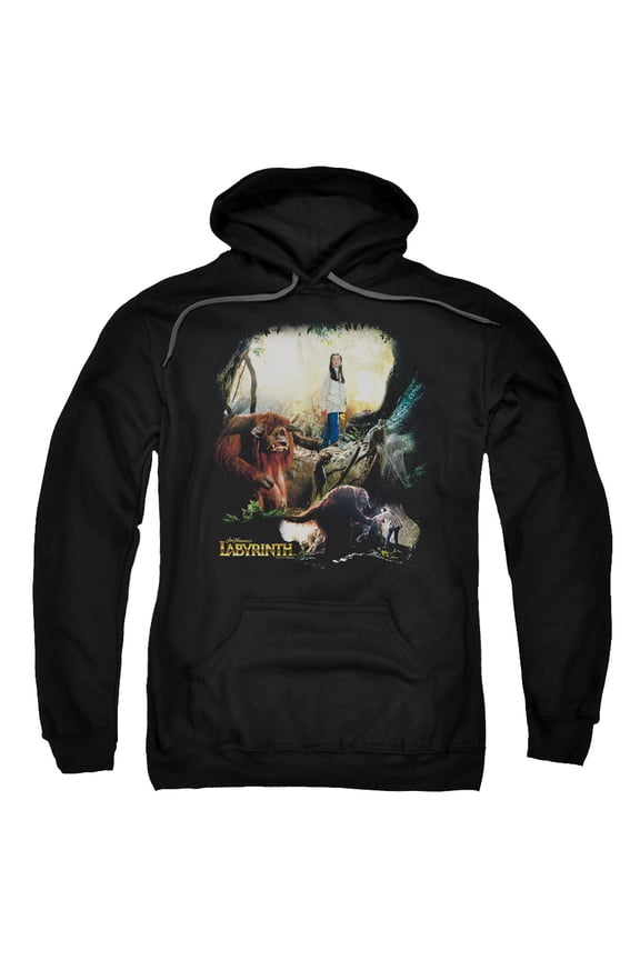 Labyrinth Sarah &Amp; Ludo Adult Pullover Hoodie Sweatshirt Black