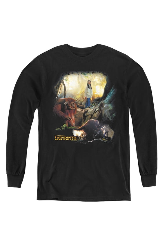Labyrinth - Sarah & Ludo - Youth Long Sleeve Shirt - Large