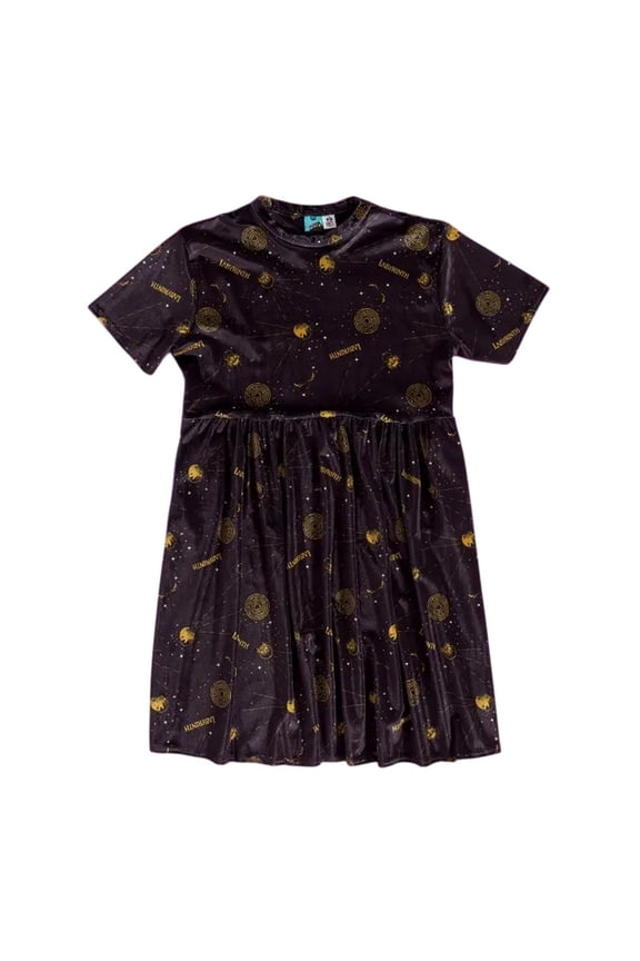 Womens Celestial Velvet Smock Dress