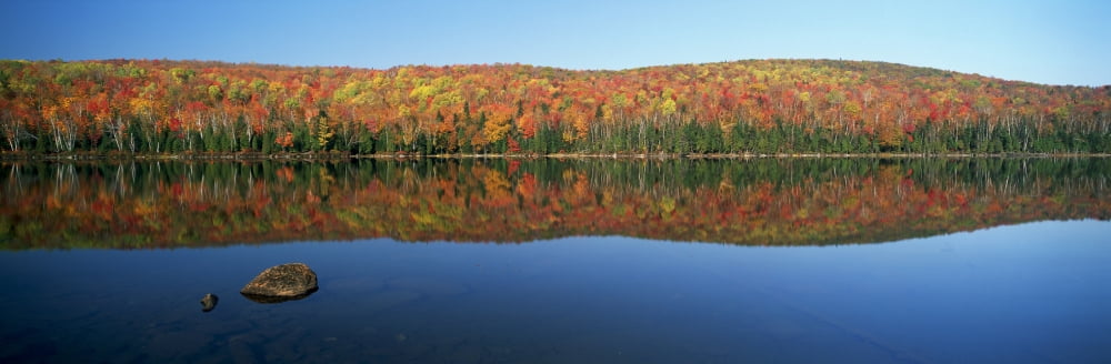 Lac Bouchard La Mauricie National Park Quebec Canvas Art - Ron Watts Design Pics (36 x 12)