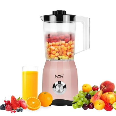 Lac Laichy 300W Countertop Blender for Smoothies, 54oz and 12oz Cups Pink