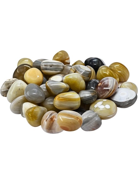 Lace Agate Crystals and Healing Stones Tumbled - 1000+ Carats