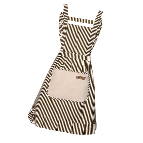Lace Apron Cotton Linen Blend Elastic Bands Kitchen Cooking Baking Accessory Unisex Wear