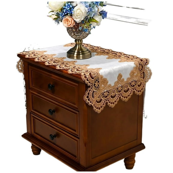 Lace Bedside Table Cover Cloth American Coffee Table Tablecloth Cover Towel Cover Washing Machine Refrigerator Dust Cover
