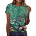 thumbnail image 1 of Lace Blouses for Women Dressy Casual My Orders Past Orders Women Short Sleeve Tops Plus Size Short Sleeve Button Up Shirts for Women Print, 1 of 4