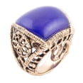 thumbnail image 1 of Lace Blue Agate Golden Statement Ring, 1 of 4