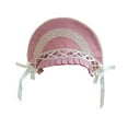 thumbnail image 1 of Lace Bonnet Hat Colonial Pioneer Headwear Tea Party Costume Sun Cap for Women Costume Accessories-pink, 1 of 5