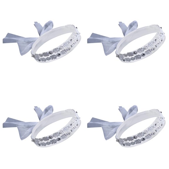 Lace Bow Hairband - Elastic Hair Accessory with Satin Bows for Women, Adjustable Fit, Elegant Hairband, Party, Christmas, Halloween, Daily Styling Halloween Decor Wedding Guest Dre Makeup Organizers