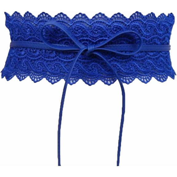 Lace Bow High Waist Belt Women Western Elastic Lace up Bowknot Corset Belt Stretch Blouse Jeans Dress Skirt Waistband