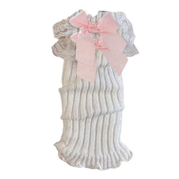 Lace Bowknot Leg Covers Leg Warmers Costume Accessories School Girls Stockings