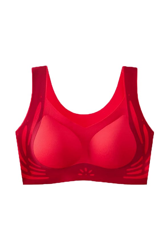 Lace Bra Plus Size Full Coverage Supportive Liquid Seamless Soft Support Bra Without Steel Ring Fixed Cup Thin Gathering And Lifting Sports Back Bra