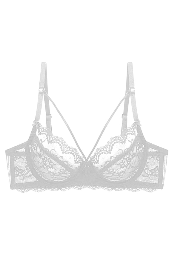 Lace Bra Seamless Design Underwire Balconette Comfortable Everyday Wear with Adjustable Closure for All Seasons