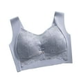 thumbnail image 1 of Lace Bra Women Padded Bra Feature V-Neck Bralette Bra Style W-373 Blue M, 1 of 4