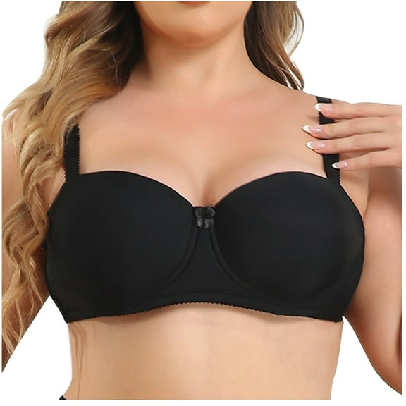 Lace Bra Women Seamless Bra Feature V-Neck Strapless Bra Style W-736 Black XXL