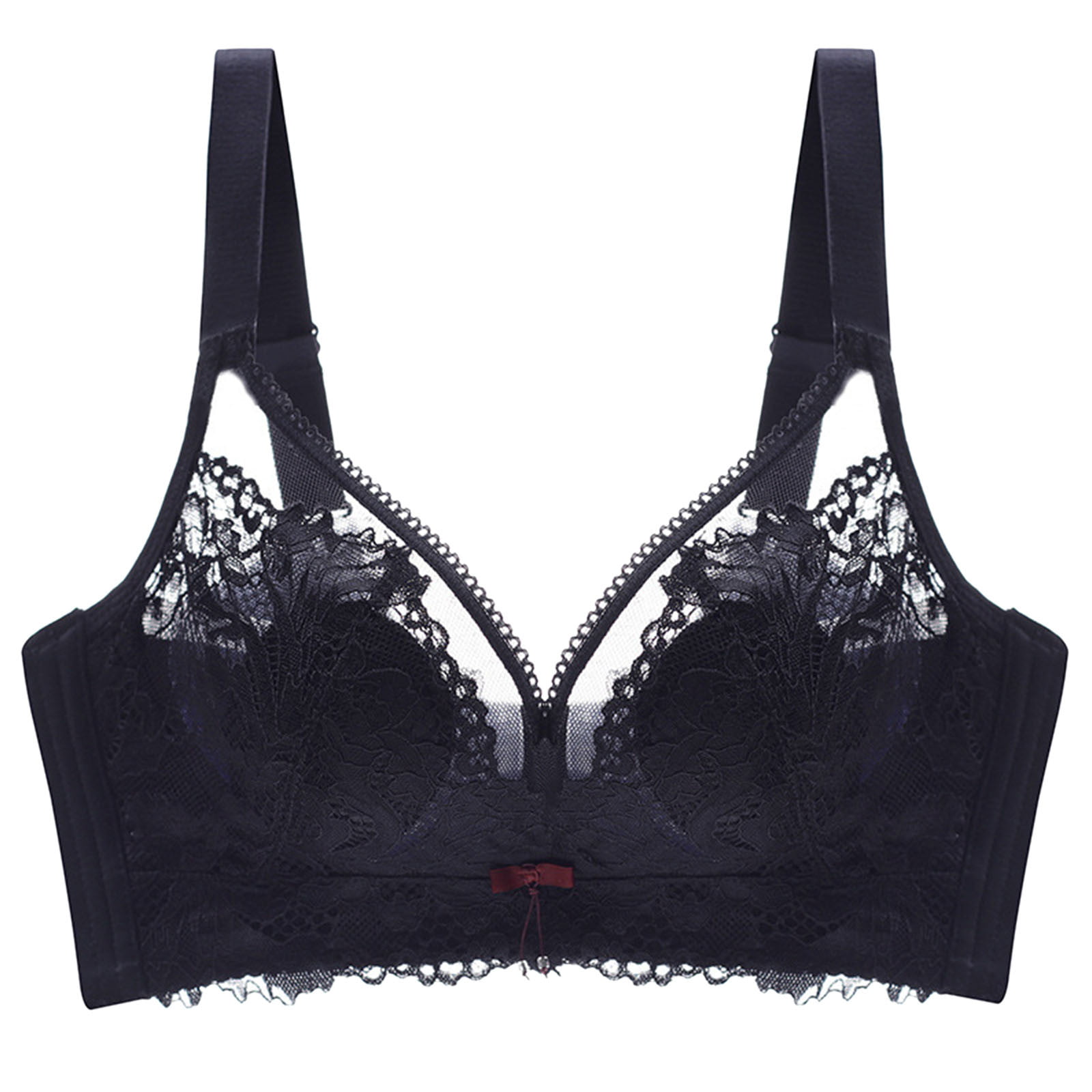  ZYLDDP Women's Bra Full Coverage Floral Lace Plus Size  Underwired Bra， A Daily Bra for All Seasons (Color : Black, Size : 42H) :  Clothing, Shoes & Jewelry