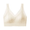 thumbnail image 1 of Lace Bra for Women Unpadded Unlined Wireless Bra V Neck Everyday Lingerie Bralettes, 1 of 5