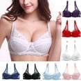 thumbnail image 1 of Lace Bralette Bra Women Underwear Push Up Bra Untra-thin Comfortable Breathable Brassiere Plus Size Women Lingerie, 1 of 5