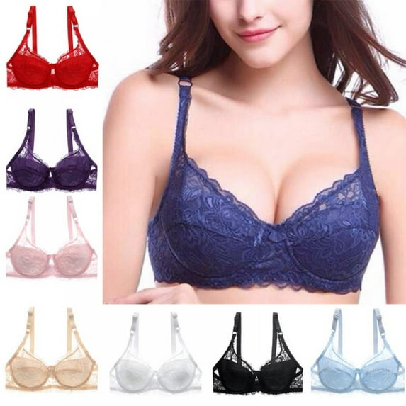 Lace Bralette Bra Women Underwear Push Up Bra Untra-thin Comfortable Breathable Brassiere Plus Size Women Lingerie