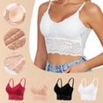 thumbnail image 1 of Lace Bralette for Women Adjustable Spaghetti Straps Padded Tank Top V Neck Slim Basic Camisoles Tops Sport Sleepwear Underwear ﻿, 1 of 6