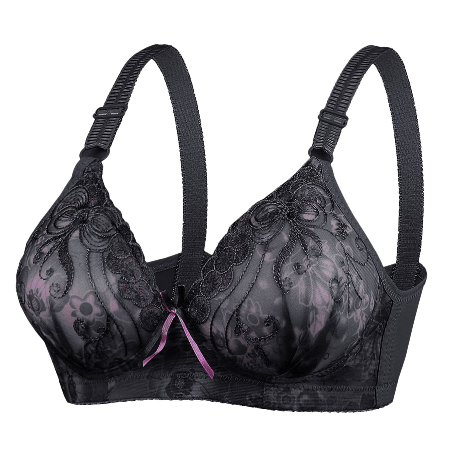 Lace Bralette for Women No Wire Full Coverage Minimizer Bras Hide Back