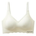 thumbnail image 1 of Lace Bralettes Women Padded Bra Feature V-Neck Training Bra Style W-482 White XL, 1 of 7