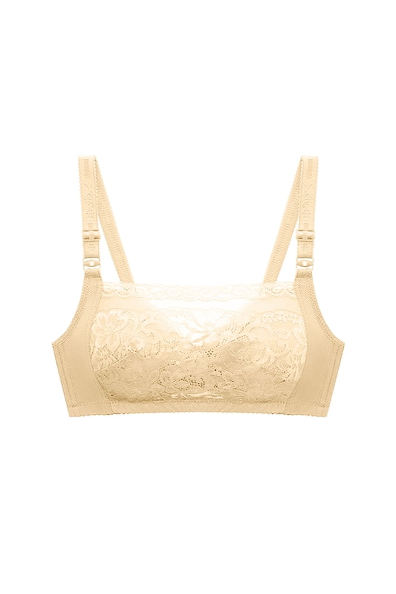 Lace Bralettes for Women Padded Sports Bra Seamless Women’s Tank Tops Wirefree Comfort Yoga Cami Bras Everyday Mastectomy Bra for Women with Big Open to Pockets for Prosthesis