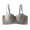 thumbnail image 1 of Lace Bralettes for Women No Underwire Bra Feature V-Neck Soft Bra Style W-1459 Coffee L, 1 of 3