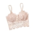 thumbnail image 1 of Lace Bralettes for Women Padded Bralette Camisole Racerback Crop Top Floral Lace Bralettes V Neck, 1 of 2