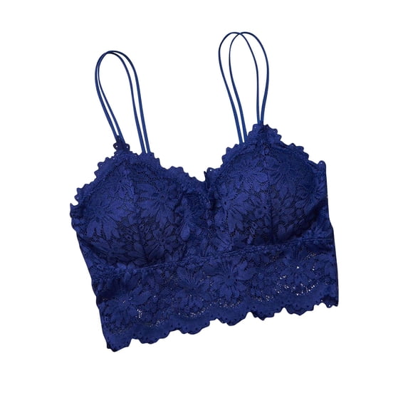 Lace Bralettes for Women Padded Bralette Camisole Racerback Crop Top Floral Lace Bralettes V Neck