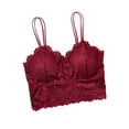 thumbnail image 1 of Lace Bralettes for Women Padded Bralette Camisole Racerback Crop Top Floral Lace Bralettes V Neck, 1 of 2