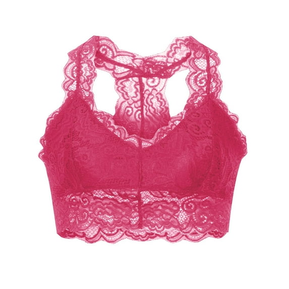 Lace Bralettes for Women Plus Size Vest Crop Comfy Wire Free Full Coverage Everyday Bras Sexy V-Neck Push Up Bras