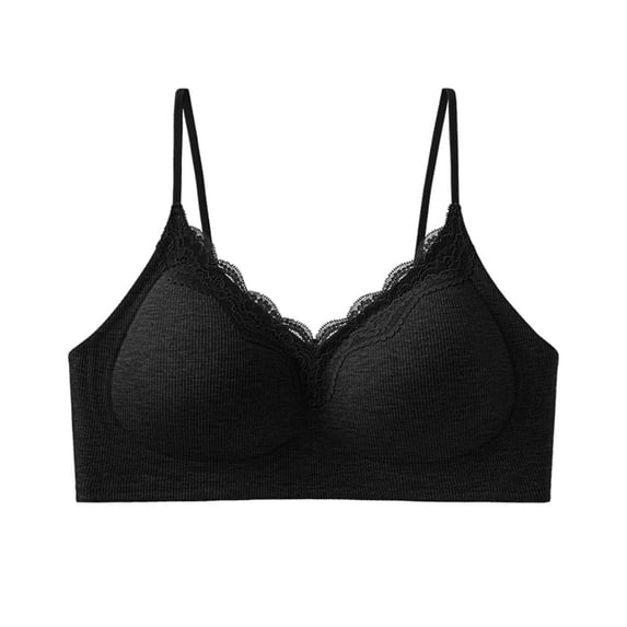 Lace Bras New Wireless Bras for Women's Adjustable Spaghetti Strap Push up Bralettes Lace Patchwork Lift Support Bra Daily Wear