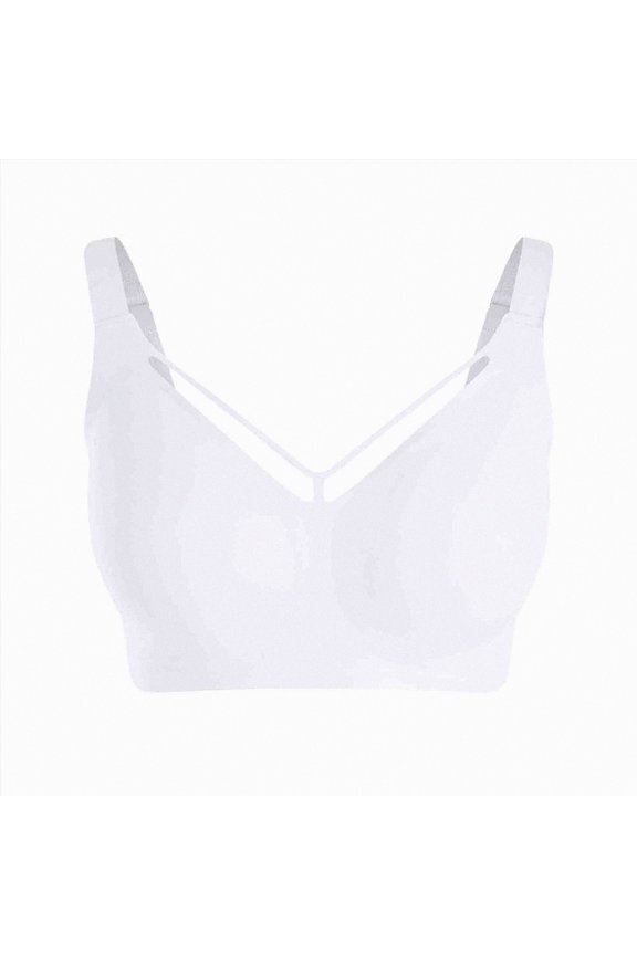 Lace Bras for Women Full Coverage Lifting Underwire Everyday Bra for Large Bust(White,1XL)