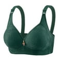 thumbnail image 1 of Lace Bras for Women Full Coverage Wireless Bra Padded Seamless Bralettes Supportive Comfortable Basic Everyday Bras Army Green 42, 1 of 2