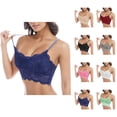 thumbnail image 1 of Lace Bras for Women Lightweight Racerback Longline Bralettes Camisole Bra Everyday Bra, 1 of 7