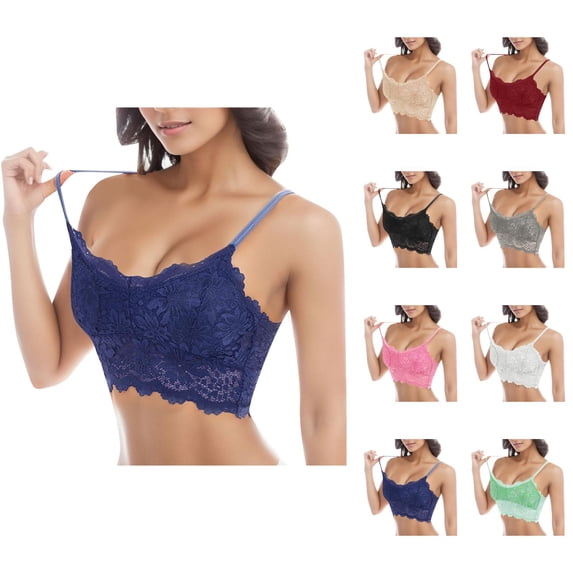 Lace Bras for Women Lightweight Racerback Longline Bralettes Camisole Bra Everyday Bra