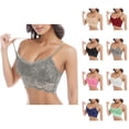 thumbnail image 1 of Lace Bras for Women Lightweight Racerback Longline Bralettes Camisole Bra Everyday Bra, 1 of 6